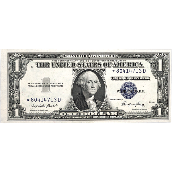 1935E $1 Silver Certificate, Star Note